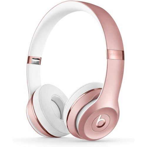 비츠 Beats Solo3 Wireless On-Ear Headphones - Apple W1 Headphone Chip, Class 1 Bluetooth, 40 Hours of Listening Time, Built-in Microphone - Rose Gold (Latest Model)