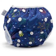Beau & Belle Littles Nageuret Reusable Swim Diaper, Adjustable & Stylish Fits Diapers Sizes N-5 (8-36lbs) Ultra Premium Quality for Eco-Friendly Baby Shower Gifts & Swimming Lessons (Sea Friends)