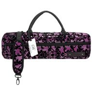 Flute Case Cover - Beaumont B-Foot Flute Bag - Purple Lace