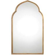 Beaumont Lane Antique Arch Wall Mirror in Gold