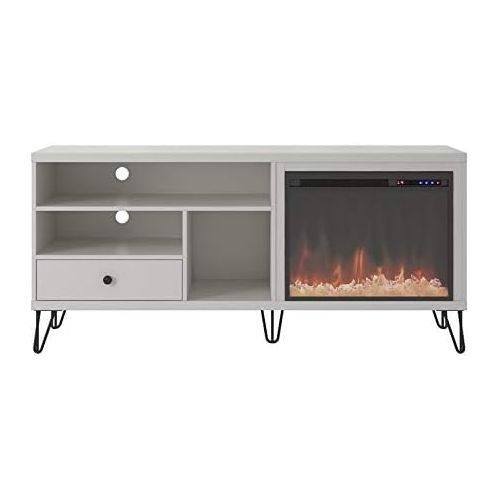  Beaumont Lane Electric Fireplace Heater TV Stand Console up to 65 in White