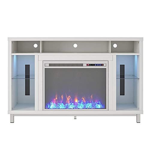  Beaumont Lane Electric Fireplace Heater TV Stand Console up to 48 in White