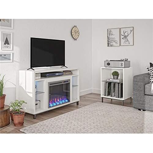  Beaumont Lane Electric Fireplace Heater TV Stand Console up to 48 in White