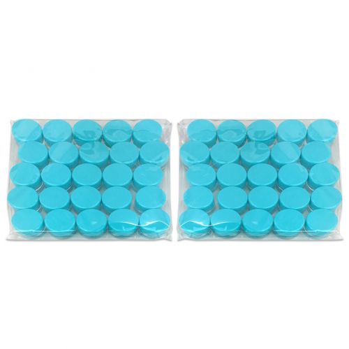  (Quantity: 500 Pieces) Beauticom 3G/3ML Round Clear Jars with TEAL Sky Blue Lids for Scrubs, Oils, Toner, Salves, Creams, Lotions, Makeup Samples, Lip Balms - BPA Free