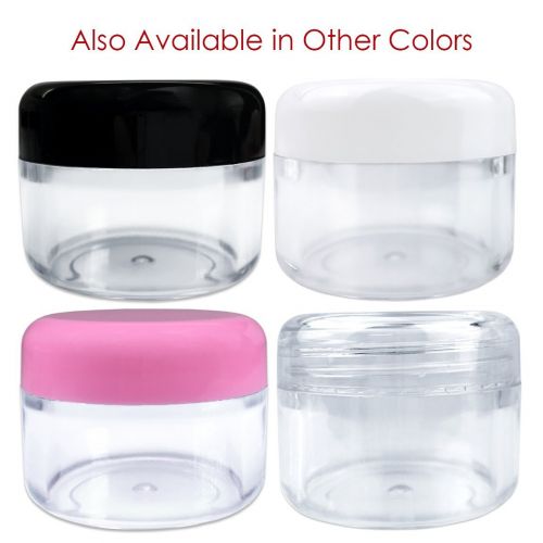  Beauticom 900 Pieces 30 Gram 30 ML (1 Oz) Clear Empty Refillable Round Jars with WHITE Screw Cap Lid for Powder Eye Shadow Makeup Cosmetic Beauty Travel Samples - BPA Free