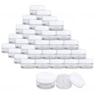 600 Jars - Beauticom High-Graded 5 Grams/5 mL BPA Free Thick Clear Acrylic 100% NO LEAK Plastic Jars empty Container White Lid for Cosmetic, Lip Balm, Beads, Creams, Lotion, Liquid