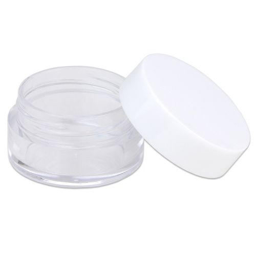  600 Jars - Beauticom High-Graded 5 Grams/5 mL BPA Free Thick Clear Acrylic 100% NO LEAK Plastic Jars empty Container White Lid for Cosmetic, Lip Balm, Beads, Creams, Lotion, Liquid