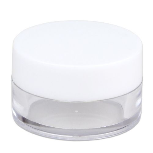  600 Jars - Beauticom High-Graded 5 Grams/5 mL BPA Free Thick Clear Acrylic 100% NO LEAK Plastic Jars empty Container White Lid for Cosmetic, Lip Balm, Beads, Creams, Lotion, Liquid
