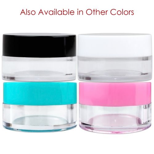  600 Jars - Beauticom High-Graded 5 Grams/5 mL BPA Free Thick Clear Acrylic 100% NO LEAK Plastic Jars empty Container White Lid for Cosmetic, Lip Balm, Beads, Creams, Lotion, Liquid