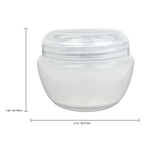  Beauticom 72 Pieces 30G/30ML (1 Oz) White Frosted Container Jars with Inner Liner for Small Jewelry, Beads, Charms, Rhinestones, Nail Accessories - BPA Free