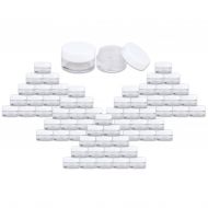 2400 Jars - Beauticom High-Graded 5 Grams/5 mL BPA Free Thick Clear Acrylic 100% NO LEAK Plastic Jars empty Container White Lid for Cosmetic, Lip Balm, Beads, Creams, Lotion, Liqui