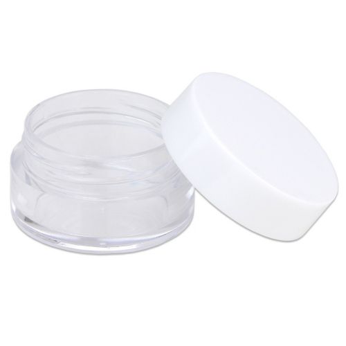  2400 Jars - Beauticom High-Graded 5 Grams/5 mL BPA Free Thick Clear Acrylic 100% NO LEAK Plastic Jars empty Container White Lid for Cosmetic, Lip Balm, Beads, Creams, Lotion, Liqui