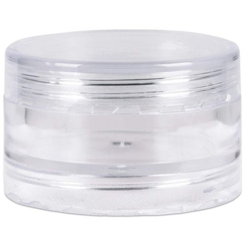  Beauticom 144 Pack(864 Pieces) 10G/10ML Round Transparent Stackable Plastic Storage Jar with Clear Lid for Jewelry, Findings, Pins, Small and Loose Items