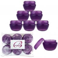 Beauticom 72 Pieces 30G/30ML PURPLE Frosted Container Jars with Inner Liner & Lid for Scrubs, Oils, Salves, Creams, Lotions, Makeup Cosmetics, Nail Accessories, Beauty Samples - BP