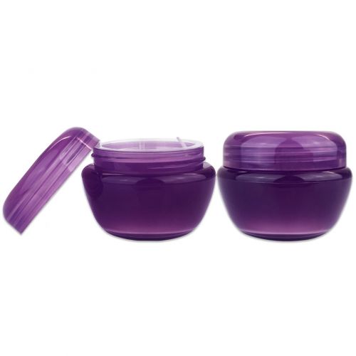  Beauticom 72 Pieces 30G/30ML PURPLE Frosted Container Jars with Inner Liner & Lid for Scrubs, Oils, Salves, Creams, Lotions, Makeup Cosmetics, Nail Accessories, Beauty Samples - BP