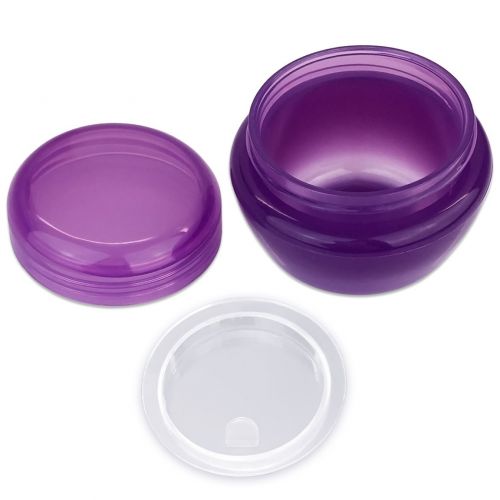  Beauticom 72 Pieces 30G/30ML PURPLE Frosted Container Jars with Inner Liner & Lid for Scrubs, Oils, Salves, Creams, Lotions, Makeup Cosmetics, Nail Accessories, Beauty Samples - BP
