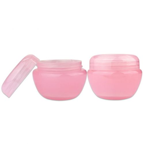  Beauticom 72 Pieces 30G/30ML (1 Oz) Pink Frosted Container Jars with Inner Liner for Small Jewelry, Beads, Charms, Rhinestones, Nail Accessories - BPA Free