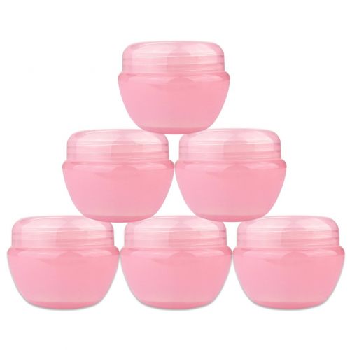  Beauticom 72 Pieces 30G/30ML (1 Oz) Pink Frosted Container Jars with Inner Liner for Small Jewelry, Beads, Charms, Rhinestones, Nail Accessories - BPA Free