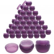 Beauticom 72 Pieces 50G/50ML PURPLE Color Frosted Container Jars with Inner Liner for Small Jewelry, Beads, Charms, Rhinestones, Nail Accessories - BPA Free