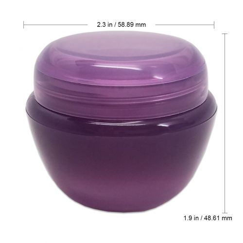  Beauticom 72 Pieces 50G/50ML PURPLE Color Frosted Container Jars with Inner Liner for Small Jewelry, Beads, Charms, Rhinestones, Nail Accessories - BPA Free