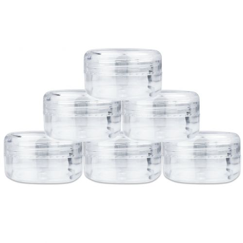  (Quantity: 600 Pieces) Beauticom 15G/15ML (0.5oz) Round Clear Jars with Screw Cap Lid for Herbs, Spices, Loose Leaf Teas, Coffee and Other Foods - BPA Free
