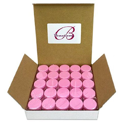  (Quantity: 1000 Pcs) Beauticom 5G/5ML Round Clear Jars with Pink Lids for Small Jewelry, Holding/Mixing Paints, Art Accessories and Other Craft Supplies - BPA Free