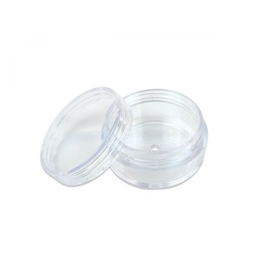  (Quantity: 1000 Pieces) Beauticom 10G/10ML Round Clear Jars with Screw Cap Lid for Acrylic Powder, Rhinestones, Charms and Other Nail Accessories - BPA Free