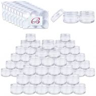 Beauticom 450 Pieces 20G/20ML Round Clear Jars with Screw Cap Lid for Scrubs, Oils, Salves, Creams, Lotions - BPA Free