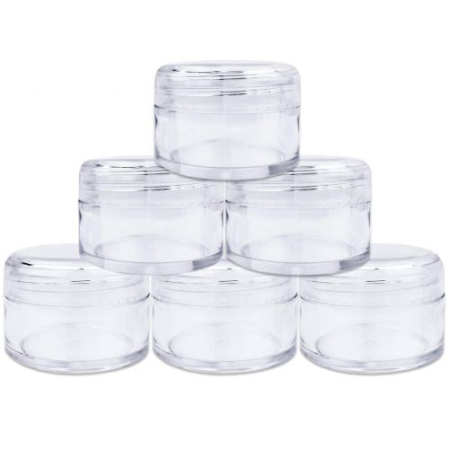  Beauticom 450 Pieces 20G/20ML Round Clear Jars with Screw Cap Lid for Scrubs, Oils, Salves, Creams, Lotions - BPA Free