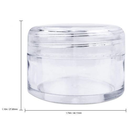  Beauticom 450 Pieces 20G/20ML Round Clear Jars with Screw Cap Lid for Scrubs, Oils, Salves, Creams, Lotions - BPA Free