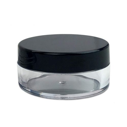  (Quantity: 1000 Pieces) Beauticom 10G/10ML Round Clear Jars with Black Lids for Cosmetics, Medication, Lab and Field Research Samples, Beauty and Health Aids - BPA Free