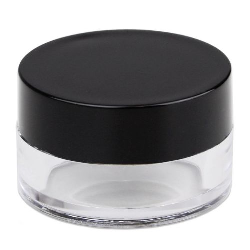  600 Jars - Beauticom High-Graded 5 Grams/5 mL BPA Free Thick Clear Acrylic 100% NO LEAK Plastic Jars empty Container Black Lid for Cosmetic, Lip Balm, Beads, Creams, Lotion, Liquid