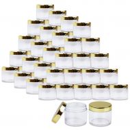 Beauticom 2 oz./60 Grams/60 ML (Quantity: 36 Packs) Thick Wall Round Clear Plastic LEAK-PROOF Jars...