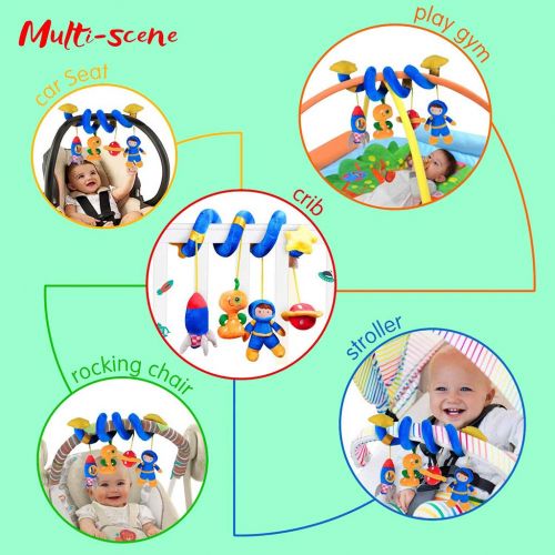  Beautiful Valley Baby Activity Toy - Wrap Around Stroller, Crib, Pram, Bassinet - Bed Hanging Toys, Baby Stroller Toy, Car Seat Toy - Music Mobile