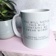 /Beautifulgiftshop No swear words - Quote Mug - Coffee Mug - Work Mug - Funny Mug - Cup