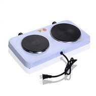 Beautifulwoman Electric Double Burner Hot Plate Portable Stove Heater Countertop Cooking Powerful 2500 Watts For Fast, Efficient Cooking Power Indicator Light