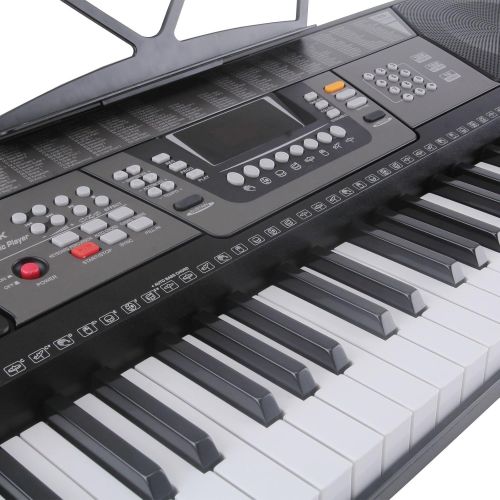  Beautifulwoman Electric digital piano organ with stand black music electronic keyboard 61 key