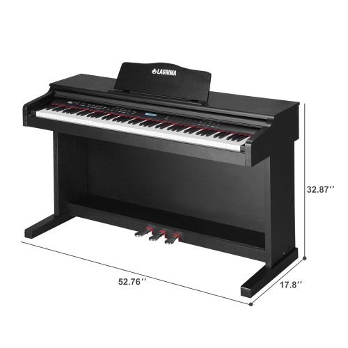  Beautifulwoman Piano keyboard 88 key music electric digital lcd with stand+3 pedal board+cover