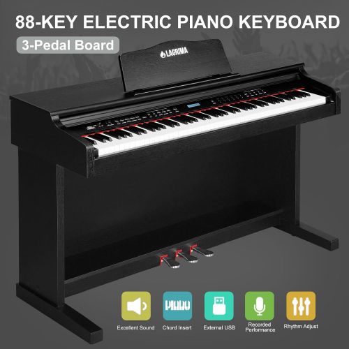  Beautifulwoman Piano keyboard 88 key music electric digital lcd with stand+3 pedal board+cover