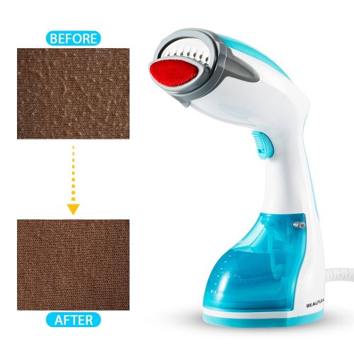  Beautural Garment Steamer Handheld Iron Clothes Steamer Portable Home and Travel Fabric Small Steamer 35s Heat Up with 260ml Removable Water Tank Vertically Horizontally Steam