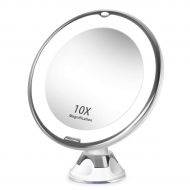 Beautural BEAUTURAL 10X Magnifying Lighted Vanity Makeup Mirror with Natural White LED, 360 Degree Swivel...