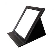 Beauty Mirror Size9.8-7.1 in, Portable Folding Vanity Makeup Mirror with Stand for Beauty Handheld Mirrors, Slim PU Leather, Famiry Portable Folding Mirror for Making Up, Desktop Folding Mirror,