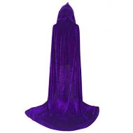 Beauty Moon Velvet Cloak with Hood, Cape Hooded for Womens Mens Halloween Cosplay Costume