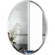 Beauty4U Oval Mirrors - 23.6 x 31.5 inch Beveled Elliptical Wall Mirror HD Vanity Make Up Mirror Tiles for Wall Decor