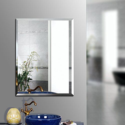  Beauty4U Oval Mirrors - 23.6 x 31.5 inch Beveled Elliptical Wall Mirror HD Vanity Make Up Mirror Tiles for Wall Decor