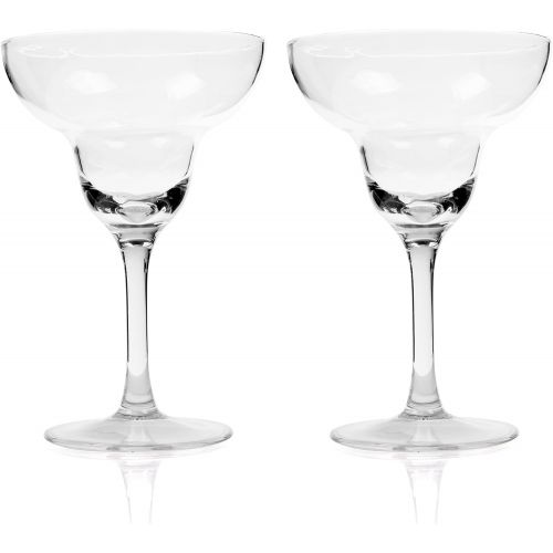  [아마존베스트]Beautyflier Pack of 2 Inch 9 Ounce Clear Acrylic Margarita Glasses 265 Milliliter