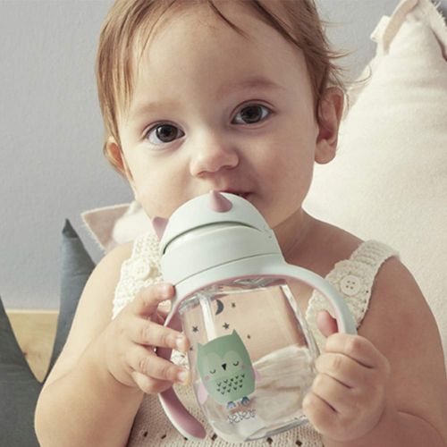  [아마존 핫딜]  [아마존핫딜]Bebear Bebamour Trinklernbecher Baby Sippy Cup Auslaufsichere Trinkflasche fuer Kinder Auslaufbecher mit Strohhalm fuer Kleinkinder, BPA-frei, 300ml - Blau