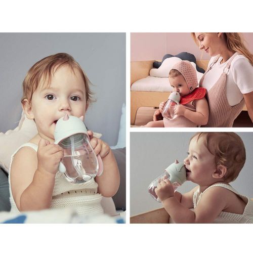  [아마존 핫딜]  [아마존핫딜]Bebear Bebamour Trinklernbecher Baby Sippy Cup Auslaufsichere Trinkflasche fuer Kinder Auslaufbecher mit Strohhalm fuer Kleinkinder, BPA-frei, 300ml - Blau