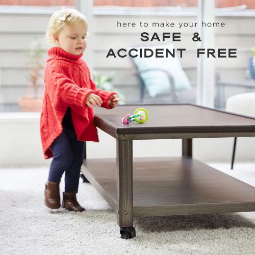  [아마존베스트]Bebe Earth | Baby Proofing Edge & Corner Guard Protector Set | Safety Bumpers | Child Proof Furniture & Tables | Pre-Taped Bumper Corners (20.4 ft + 8 corners, Coffee Brown)