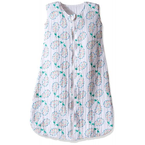  Bebe au Lait Premium Muslin Bedtime Sleeper, Peacocks, 12-18 Months